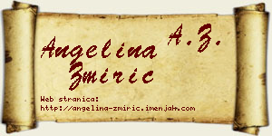 Angelina Žmirić vizit kartica